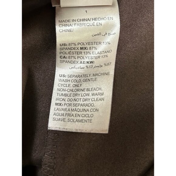 Faux Suede Chocolate Brown Chico’s Pull On Pants Size Medium - Picture 5 of 9